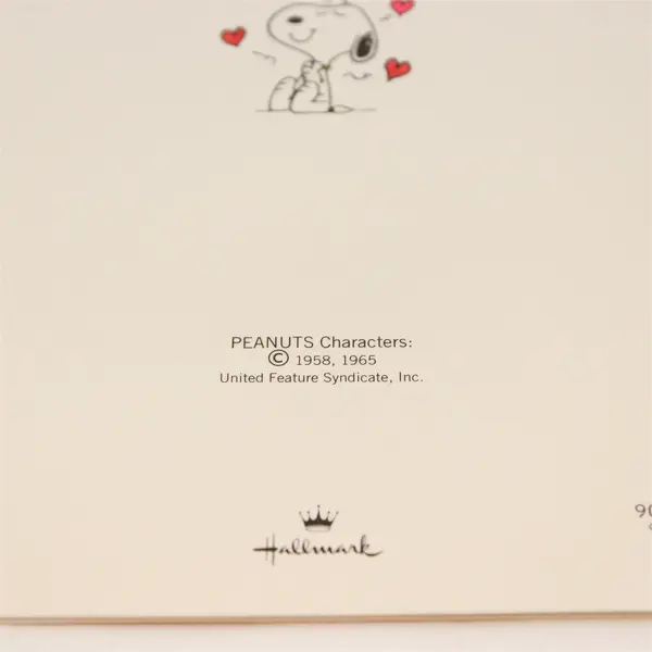 VTG Hallmark Peanuts Snoopy & Woodstock Friendship Romance Greeting Card Unused