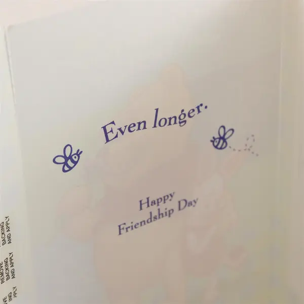 Hallmark Disney Winnie The Pooh and Piglet Friendship Day Greeting Card Unused