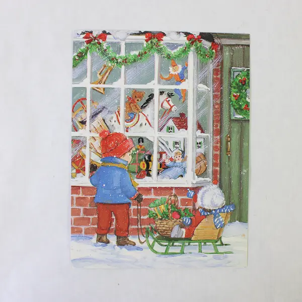 Lot of 12 Vintage Illustrated Christmas Greeting Cards Unused