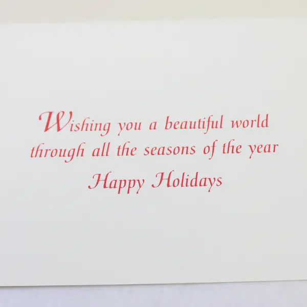 Set of 4 VTG Grand Award Winter Landscape Happy Holidays Greeting Cards Unused