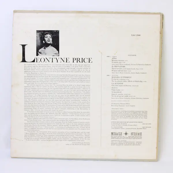 Leontyne Price  12" Vinyl Record