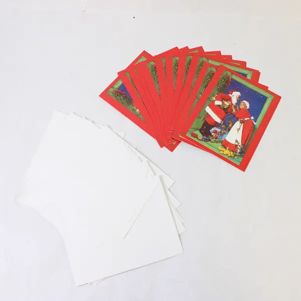 Set of 12 VTG Plus Mark Santa and Mrs. Claus Christmas Greeting Cards Unused