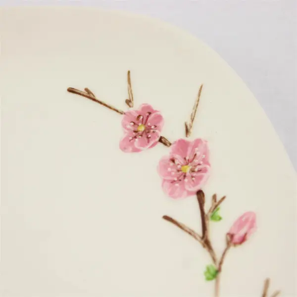 Set of 4 Vintage 1950s Metlox Poppytrail Peach Blossom 10.5in Dinner Plates