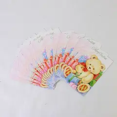 Set of 16 Paper Images Teddy Bear Christmas Greeting Cards Unused