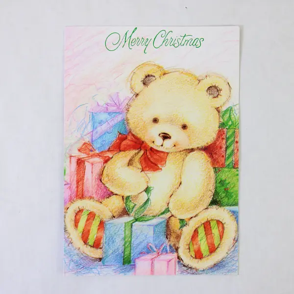 Set of 16 Paper Images Teddy Bear Christmas Greeting Cards Unused
