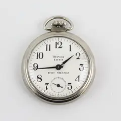 Vtg Westclox Scotty Style 3 Wind Up Pocket Watch Runs Cracked Crystal