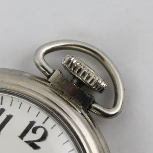 Vtg Westclox Scotty Style 3 Wind Up Pocket Watch Runs Cracked Crystal