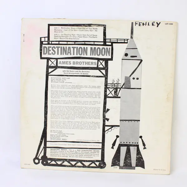 Ames Brothers Destination Moon 12" Vinyl Record