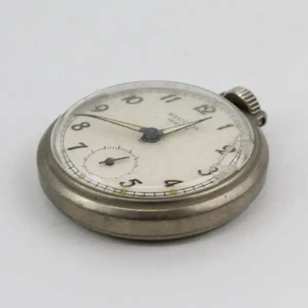  1960's Westclox Pocket Ben 6 Wind Up Pocket Watch With Glow In Dark Hands Works