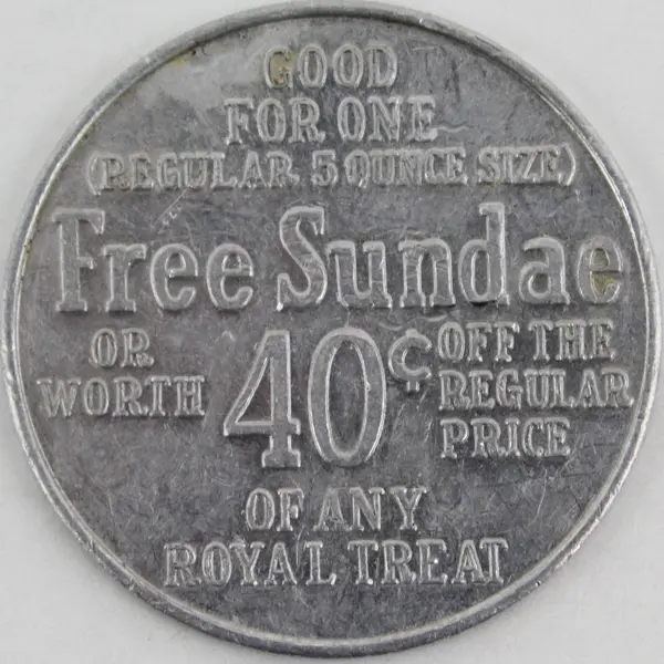 Vintage 1990s Dairy Queen Aluminum Token