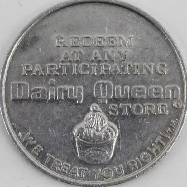 Vintage 1990s Dairy Queen Aluminum Token