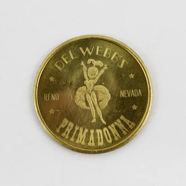 1976 Del Webb's Primadonna Reno Nevada Brass Bicentennial Token