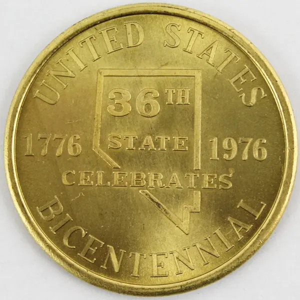 1976 Del Webb's Primadonna Reno Nevada Brass Bicentennial Token