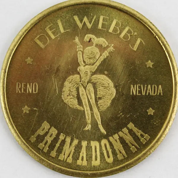 1976 Del Webb's Primadonna Reno Nevada Brass Bicentennial Token