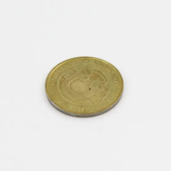 Brass Eagle with Stars and Stripes Horseshoe Good Luck Coin Token
