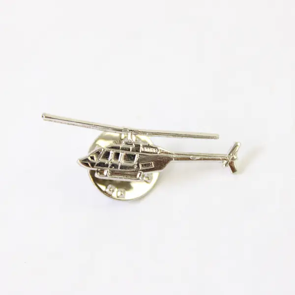 Ballou Reg'd Silver-Tone Helicopter Lapel Pin