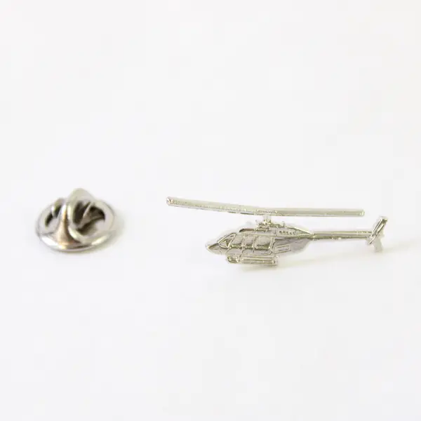 Ballou Reg'd Silver-Tone Helicopter Lapel Pin
