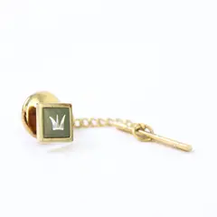 Vintage Crown Design Gold-Tone Tie Tack