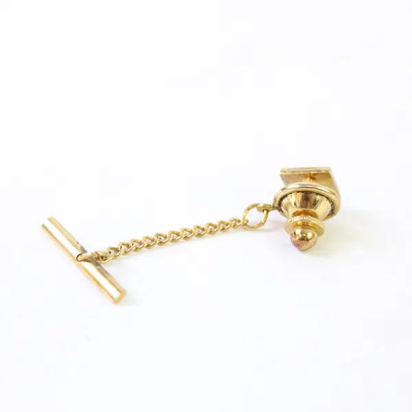 Vintage Crown Design Gold-Tone Tie Tack