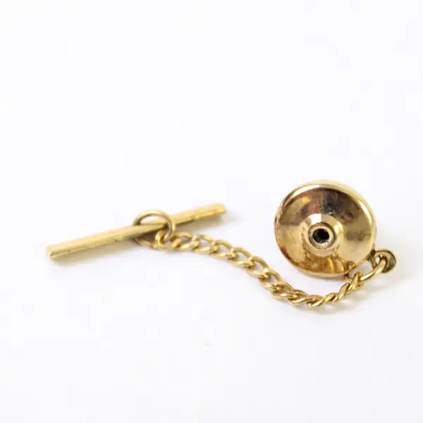 Vintage Crown Design Gold-Tone Tie Tack