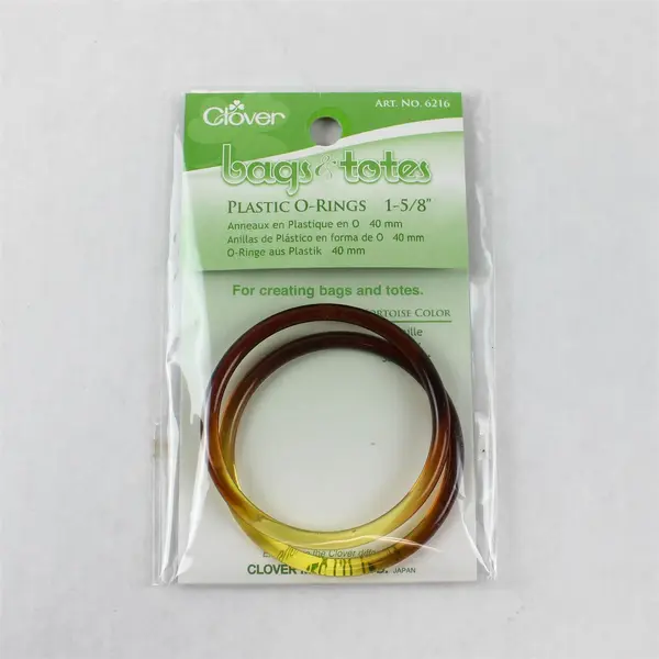 Clover Bags & Totes Plastic O-Ring 1 5/8" Tortoise Belt Joint/Bag Opening