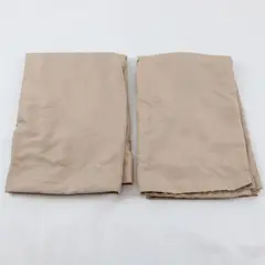 Lot Of 2 Bedsure Matching Solid Beige 100% Polyester Standard Pillowcase/Shams