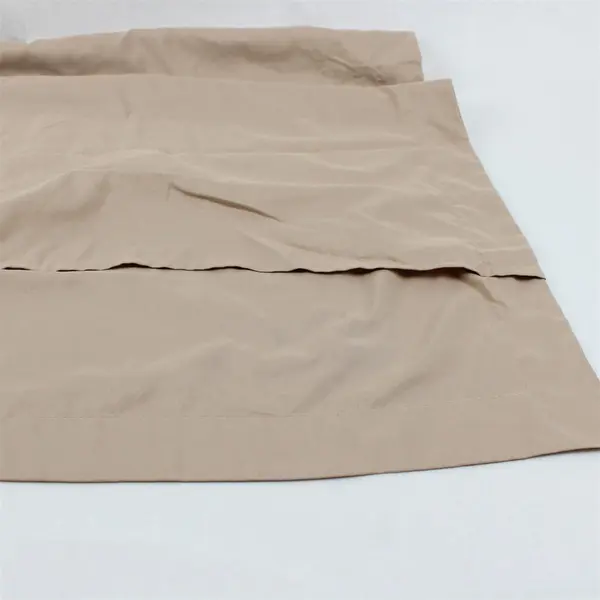 Lot Of 2 Bedsure Matching Solid Beige 100% Polyester Standard Pillowcase/Shams