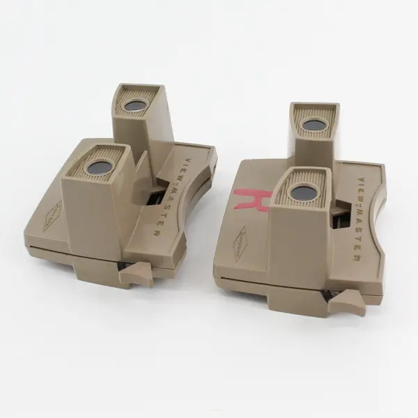 2 Vintage Sawyer’s 1970's View Master Slide Viewers  Tan 
