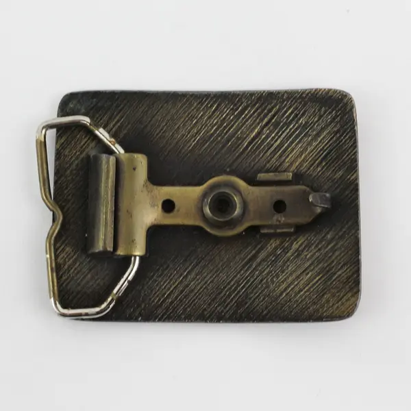Vintage Bronze Belt Buckle Oregon Volunteers Since 1843