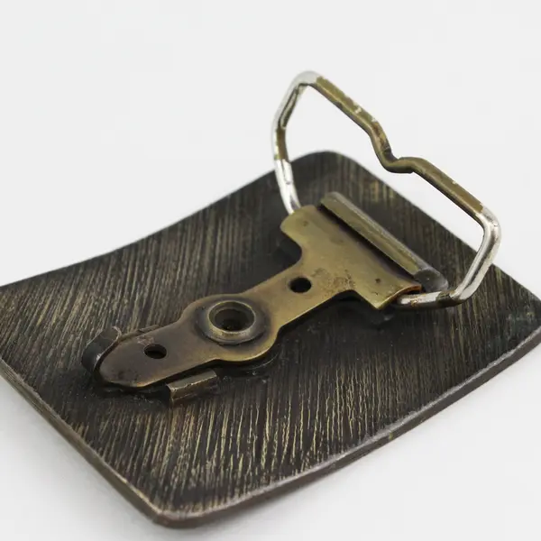 Vintage Bronze Belt Buckle Oregon Volunteers Since 1843