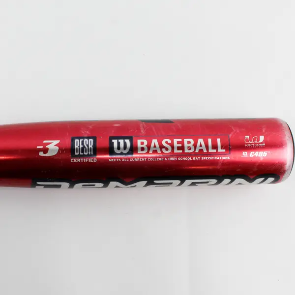 Red DeMARINI Wilson “MAXXUM” Long  Barrel Baseball Bat -3 Alcalyte C405