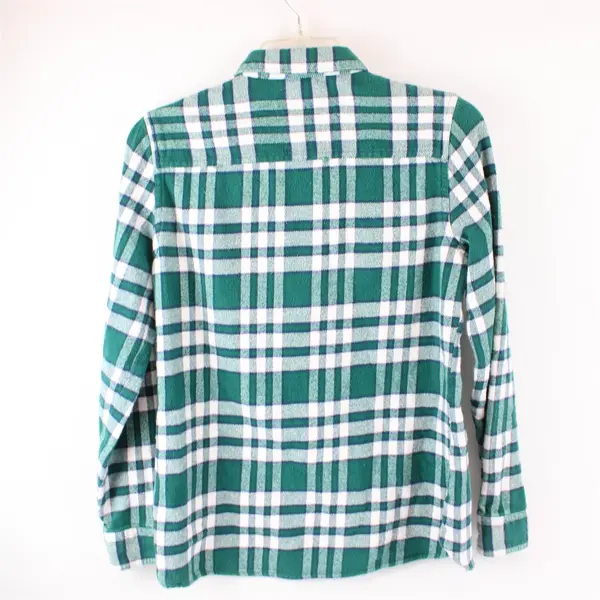 Tall Pines by Woolrich Green Blue & White Plaid Flannel Women's Small