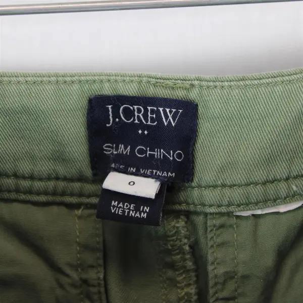 J. Crew Green Slim Chino Pants Women's Size 0
