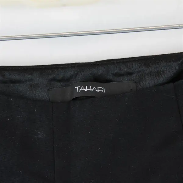Tahari Solid Black Tapered Leg Pants Women's 27 Waist