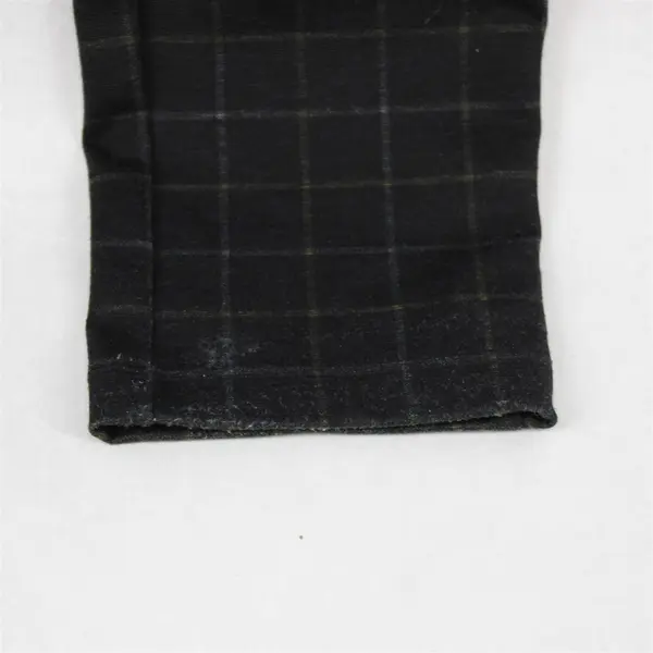 Max Studio Black Gray and Green Grid Pattern Pants Women's XS