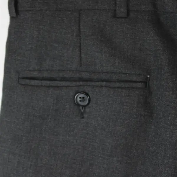 Stafford Charcoal Gray Straight-Leg Pleated Dress Pants Men's 33 x 30