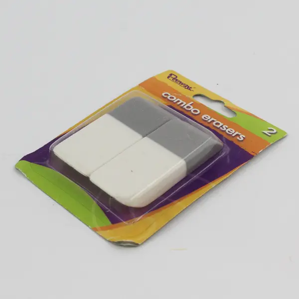 Penway Erasers Combo Eraser 2 Count in Sealed Package