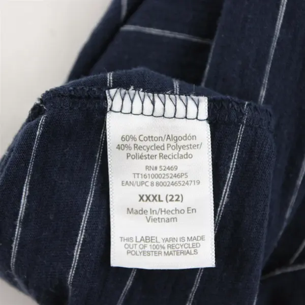 Lot of 2 Time And Tru Horizontal Pinstripe T-Shirts Women's XXXL 22