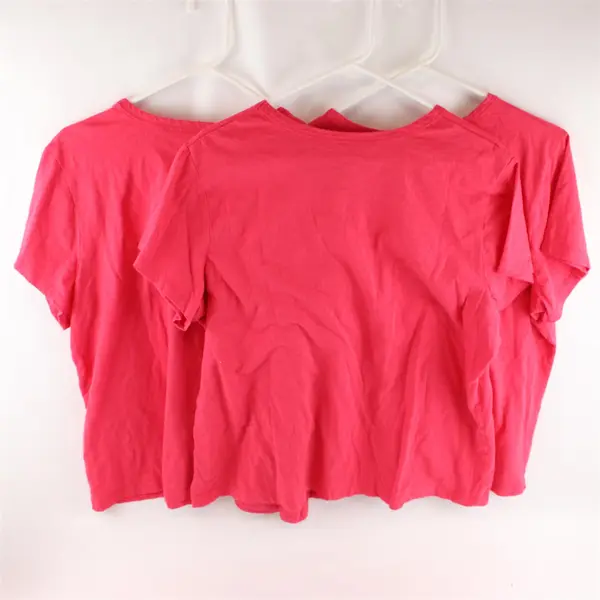 Lot of 3 Time And Tru Hot Pink Short-Sleeved T-Shirts Women's XXXL 22