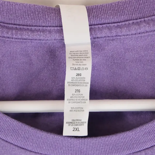Bella + Canvas Choose Happy Purple Short-Sleeved T-Shirt Women's 2XL