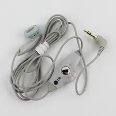 LG Ear Headset Gray OEM Mono with Mic & Answer Button for Cell Phones