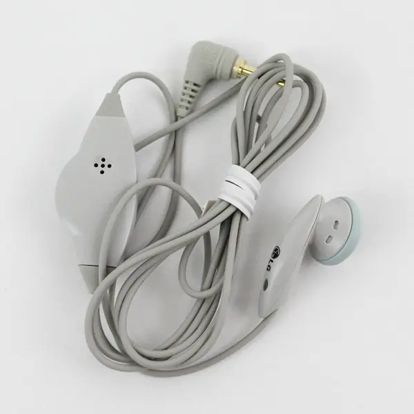 LG Ear Headset Gray OEM Mono with Mic & Answer Button for Cell Phones
