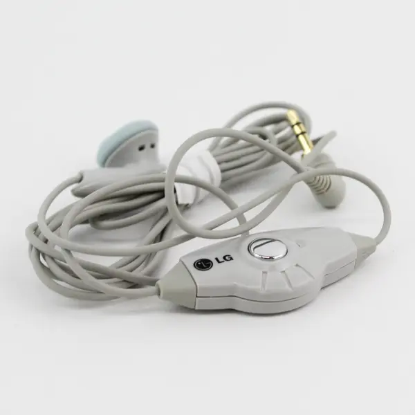 LG Ear Headset Gray OEM Mono with Mic & Answer Button for Cell Phones