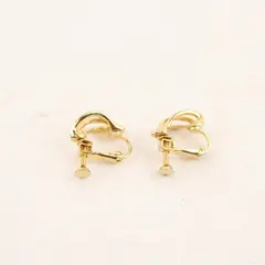 Vintage Napier Gold-Tone Clip-On Hoop Earrings