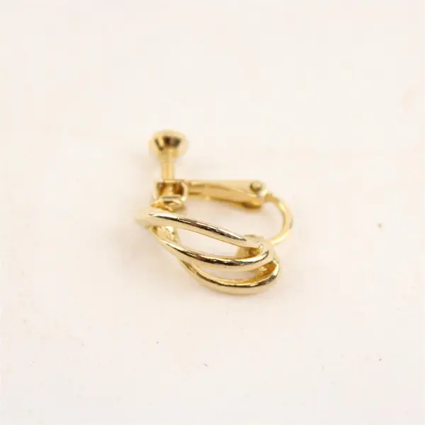 Vintage Napier Gold-Tone Clip-On Hoop Earrings
