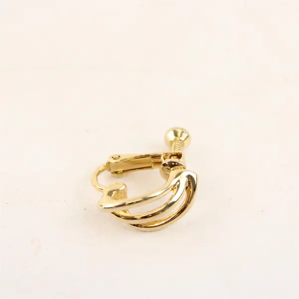 Vintage Napier Gold-Tone Clip-On Hoop Earrings