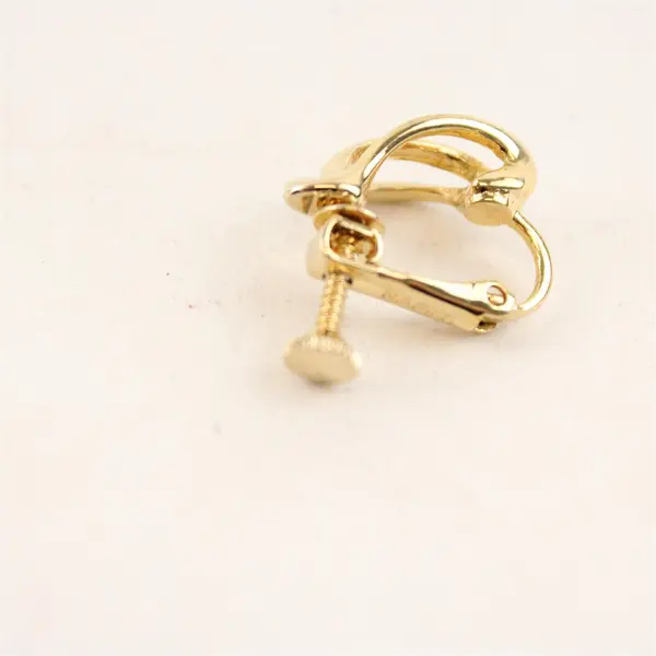 Vintage Napier Gold-Tone Clip-On Hoop Earrings