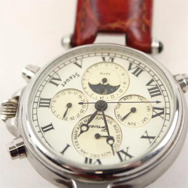 Stauer Moonphase Stainless Steel Watch WR 5ATM For Parts
