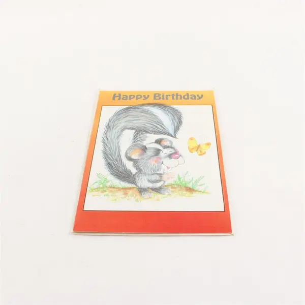 Vintage Sunshine Skunk Birthday Greeting Card Unused