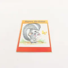 Vintage Sunshine Skunk Birthday Greeting Card Unused
